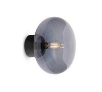 New Works Karl-Johan wall light, black/opal, Ø 23 cm