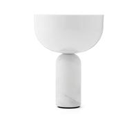 New Works Kizu portable table lamp White marble