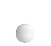 New Works Lantern Pendant in Frosted White Opal Glass Small