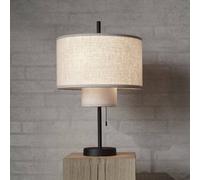 New Works Margin table lamp, beige, textile, Ø 36 cm, E27