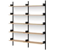 New Works - New Works Library Shelf 1900 mm, Oak / Black - Black