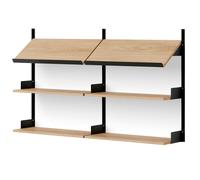 New Works - New Works Office Shelf 900 mm, Oak / Black - Black