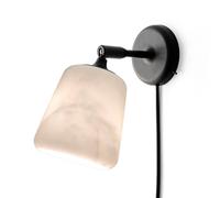 New Works Wall Lamp, Material: cream, marble, plug