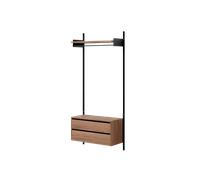 New Works Wardrobe Shelf 1 Bookcase With Drawers Walnut