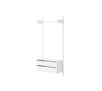New Works Wardrobe Shelf 1 Bookcase With Drawers White