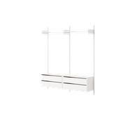 New Works Wardrobe Shelf 2 Bookcase With Drawers White