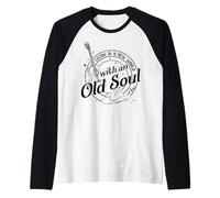 New World Country Music, Guitar, Cowboy Raglan Baseball Tee