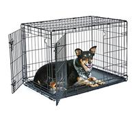 New World Newly Enhanced Double Door 91.44 cm (36-Inch) Dog Crate for Small Dog Breeds; Includes Leak-Proof Pan, Floor Protecting Feet, & New Patented Features; B36DD