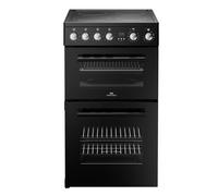 New World FDO50EBLK 444412056 - Black 50cm Electric Cooker - Double Oven - A energy