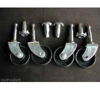 New World Furnishings 4 x Divan Bed Castors With Fixing Bolts