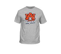 New World Graphics Auburn Tigers Unisex Distressed T-Shirt - Gray, White, L