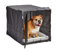 New World Intermediate Dog Crate Cover, Polyester Privacy Kennel Cover Fits Most 91 cm Crates, Light Gray, Machine Washable, Reduces Barking & Chewing