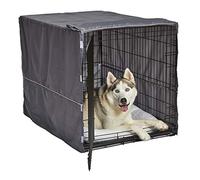 New World Large Dog Crate Cover, Polyester Privacy Kennel Cover Fits Most 106 cm Crates, Light Gray, Machine Washable, Reduces Barking & Chewing