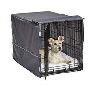 New World Medium Dog Crate Cover, Polyester Privacy Kennel Cover Fits Most 76 cm Crates, Light Gray, Machine Washable, Reduces Barking & Chewing