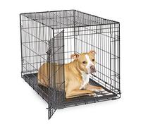 New World Newly Enhanced Single Door 91.44 cm (36-Inch) Dog Crate for Small Dog Breeds; Includes Leak-Proof Pan, Floor Protecting Feet, & New Patented Features; B36
