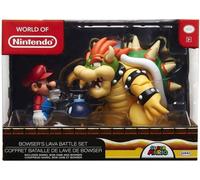 New World Of Nintendo Super Mario Bowser Lava Battle Playset Figures Set