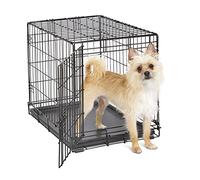 New World Newly Enhanced Single Door 60.96 cm (24-Inch) Dog Crate for Small Dog Breeds; Includes Leak-Proof Pan, Floor Protecting Feet, & New Patented Features; B24