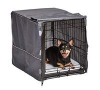 New World Small Dog Crate Cover, Polyester Privacy Kennel Cover Fits Most 61 cm Crates, Light Gray, Machine Washable, Reduces Barking & Chewing