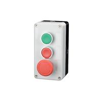 New XB2 Metal Button Switch Control Box Start Stop Industrial Identification Symbol self Reset Circular Emergency Stop Switch(3Hole-03)