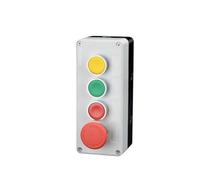 New XB2 Metal Button Switch Control Box Start Stop Industrial Identification Symbol self Reset Circular Emergency Stop Switch(4Hole-02)