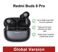 New Xiaomi Redmi Buds 8 Pro Global Version TWS Earphone 55dB Active Noise Cancellation 3 MIC AI Clear Call Dolby Audio Earbuds Global White
