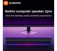 New Xiaomi Redmi Computer Speaker 2 Pro Four-Channel Stereo RGB Ambient Light Built-in Microphone Knob Control Game Speaker Gift Silver
