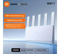 NEW Xiaomi Router BE5000 Wi-Fi 7 2.4/5GHz Dual-Frequency Mesh 2.5G High-Speed Network Port IPTV OFDMA Signal Amplifier Mi Home Add EU adapter