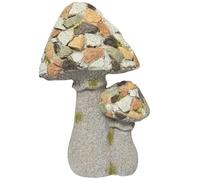 New XL Natural Toadstool Ornament, A Natural Stone Effect, Perfect for Blending in With Foliage, Add A Deorative and Whimsical Touch to Your Outdoor Space -B01