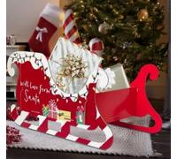 New XLarge Sleigh, Made from Cardboard and Easy to Assemble, Ideal For Filled The Presents And Xmas Decoration, Stack Some Gifts for Loved Ones to Make them Feel Special.