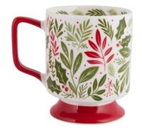 New Xmas Footed Mug with A Comfy Handle, Enjoy Your Favourite Hot Drink, Brings A Cosy Seasonal Charm to Your Kitchen, Ideal for Everyday Use During The Festive Season.