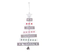 New Year 2020 Natural Wooden Merry Christmas Tree Ornament Hanging Pendant Hanging Decoration