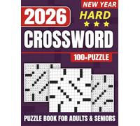 New Year 2026 Hard Crossword Puzzle Book for Adults and Seniors:: 100+ Puzzles with solution Relaxing Words Train Memory and Reduce Stress