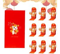 New Year 2026 Red Horse Envelopes, 10 Pieces Folding 3D Party Supplies - Spring Festival Red Packets - For Business, Weddings, Birthdays, Parties, Family, Christmas and Christmas