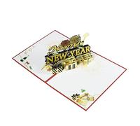New Year 3D Pop Up Cards, Happy New Year Card - 3D Fireworks Pop Up Cards | Welcome Accessories with Stunning Fireworks Pictures as Souvenir, Holiday Decoration and New Year Party