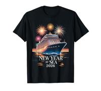 New Year at Sea 2026 Cruise Fireworks Night T-Shirt