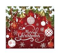 New Year Backdrop Banner - Red Theme Christmas Party Decorations, Christmas Photo Booth Props | Photo Background for Holiday Photography, Christmas Backdrop