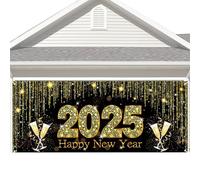 New Year Backdrop, New Year Decoration Photo Props, Photography Backdrop Decor, Black Gold Backdrop, Holiday Photo Background, Birthday Celebration Backdrop, Festive Photography Prop for Event