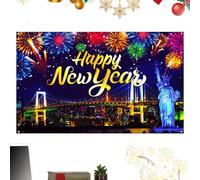 New Year Backdrop - Two-Dimensional Christmas Decoration 0.9 x 1.5 Meters - Festive Decorative Panel, for Parties Content Creators Family Meetings School Events Small Companies