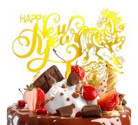New Year Cake Decorator, 2D Acrylic Year of the Horse Birthday Decoration | Party Appetizer Picks for Birthday Pastry Chefs
