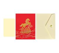 New Year Cards 2026 - Collectable Memory Greeting Cards Decorations Year Of The Horse Theme, Elegant Blessing Cards For The New Year For Christmas, Holidays, Weddings, Parents, Husband, Marriage