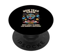 New Year Crew Most Likely To Dance Party Lovers Celebration PopSockets Adhesive PopGrip