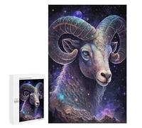 New Year Decoration - Aries The Ram, Wooden Art Puzzle, 1000 PCS; for Shared Table Time
