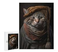 New Year Decoration - Rembrandt Cat, Displayable Picture Puzzle, 500 PCS, for Mindful Indoor Entertainment