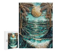 New Year Decoration - Secret Paradise Beach, Displayable Picture Puzzle, 500 PCS, for Mindful Indoor Entertainment