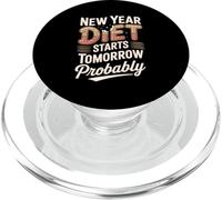New Year Diet Starts Tomorrow Probably Humor PopSockets PopGrip for MagSafe