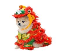 New Year Dog Costume - Polyester 32x27cm Kitten Cosplay Outfit | Pet Cosplay Outfit with Comfortable Fit, Easy Wear, Holiday Fun | Holiday Animal Clothes Parade Family Gatherings Home Park Lawn\