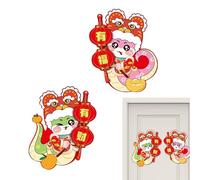 New Year Door Stickers, Snake Wall Sticker - Snake Wall Sticker, Door Stickers Holiday Clings, Snake Happy Chinese New Year 2025 Sticker for Home