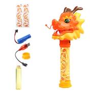 New Year Dragon Bubble Maker Toy For Children LED Bubble Blowing Dragon Dance Stick Toy Festival Party Decoration Funny Blower For Kids