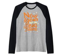 New Year, Fresh Start, Big Heart Raglan Baseball Tee