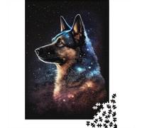 New Year Gift: Adult Jigsaw 1000 Pieces, Cosmic German Shepherd-3, 70x50cm/1000pcs
